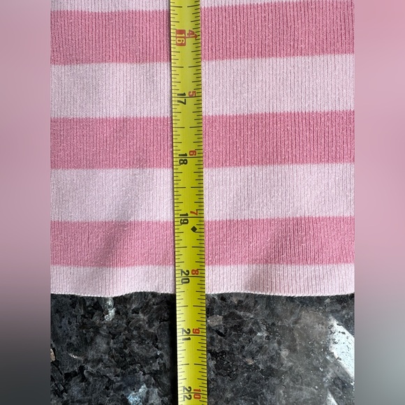 Vintage L.L Bean Dark & Light Pink Stripe Cotton Sweater Top Blouse Size Small S - Picture 11 of 12